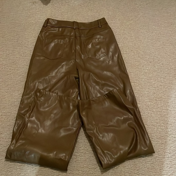 NWOT Mocha brown leather pants size medium - Picture 7 of 7